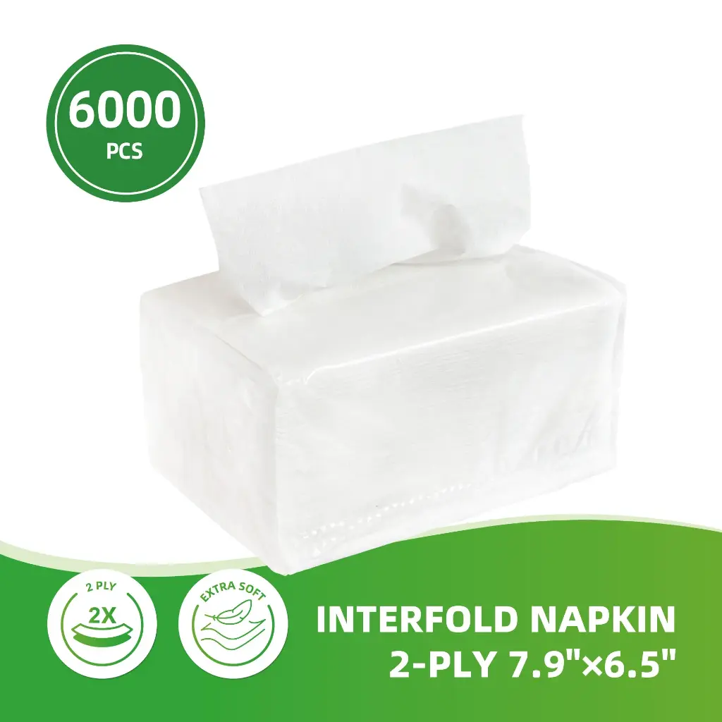 Interfold napkin 2-PLY 7.9"×6.5" - 6000 pcs
