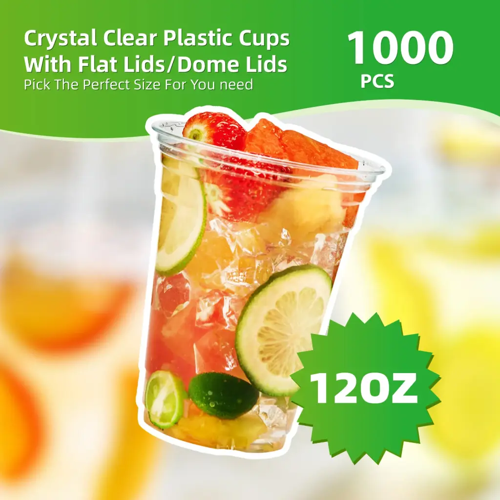 12oz clear pet cup 98MM