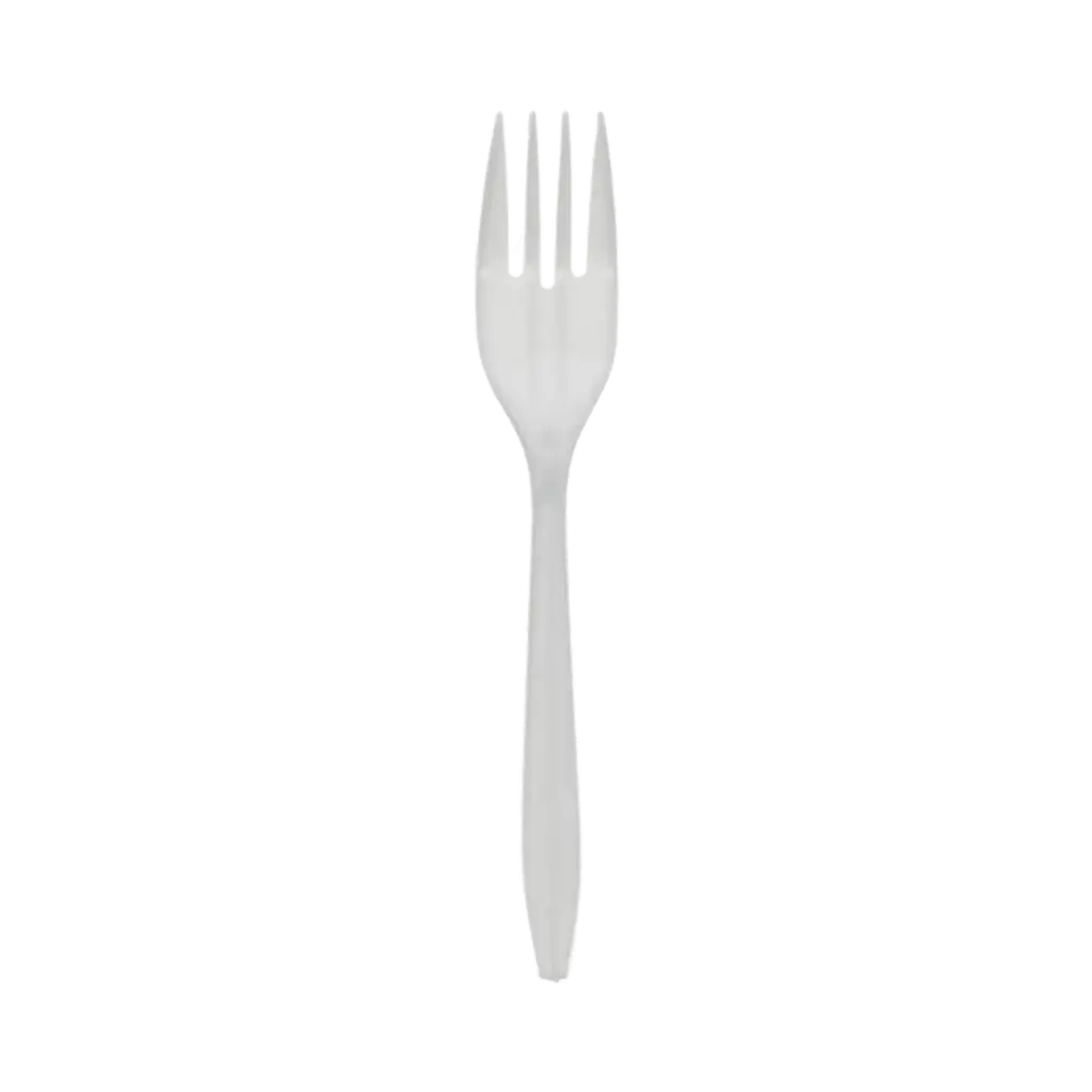 Plastic forks Medium Weight White