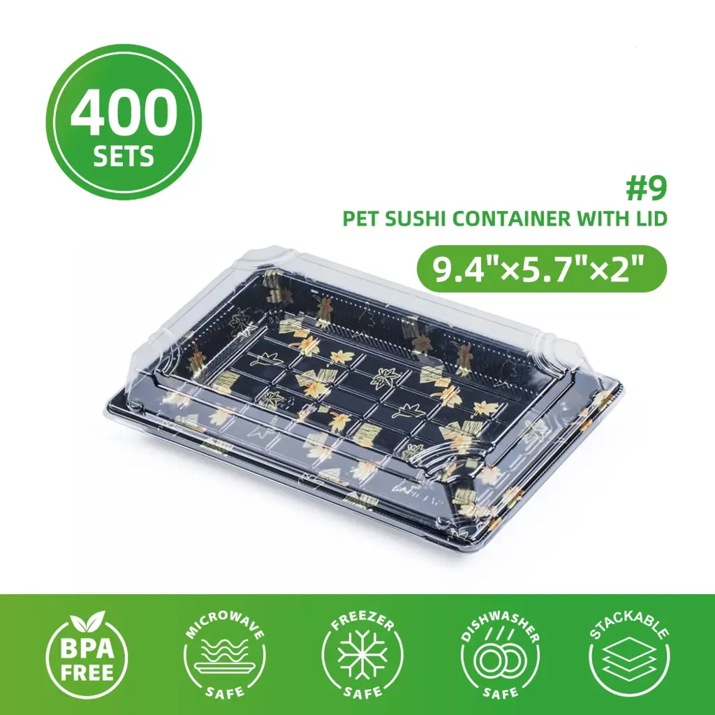 #9 Pet Sushi  Container w/ Lid 9.4"×5.7"×2"