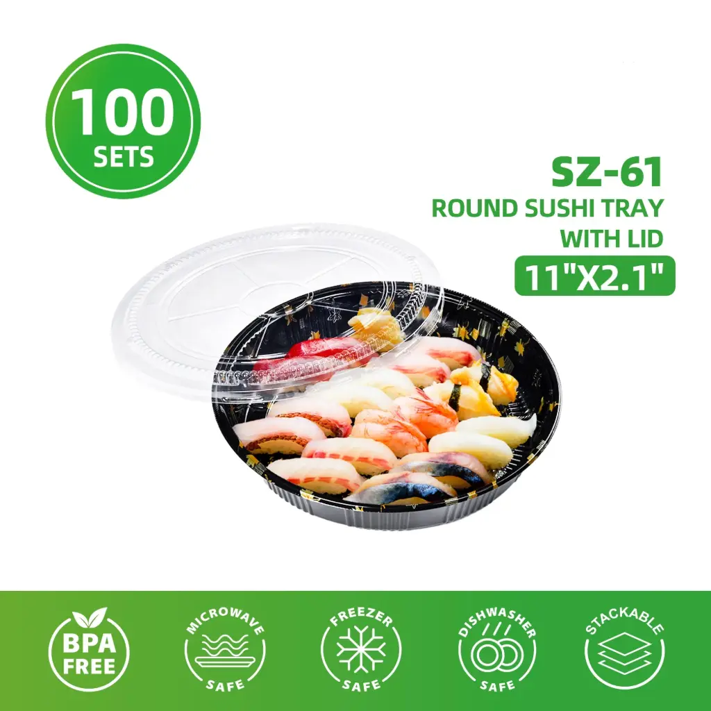 WH64 SUSHI TRAY BLACK