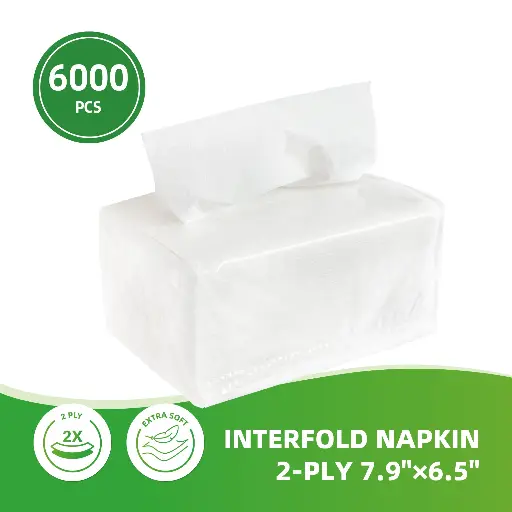 Interfold napkin 2-PLY 7.9"×6.5" - 6000 pcs