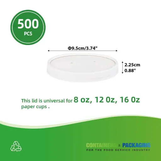 8-16 OZ PAPER FOOD CUP LID 