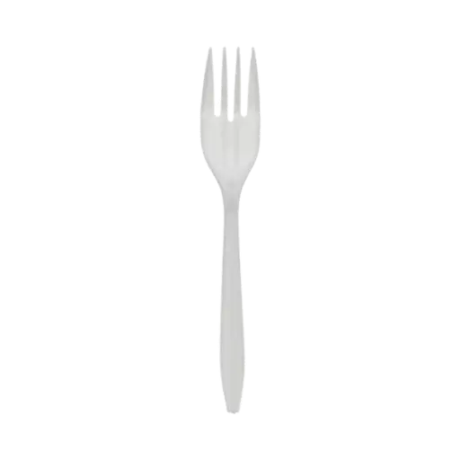Plastic forks Medium Weight White