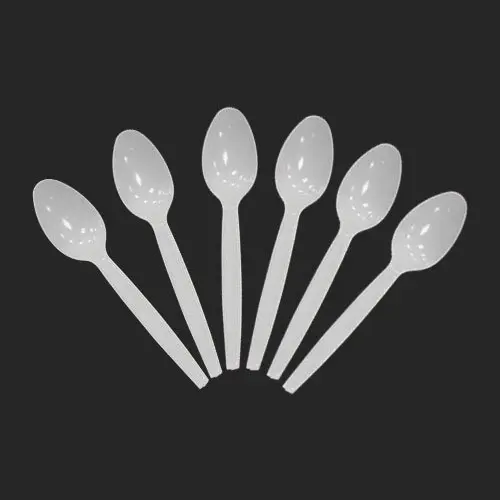 Plastic spoons Medium Weight White